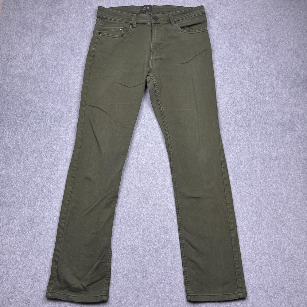 jachs new york pants green straight leg‎ 5-pockets mens 32x31